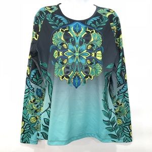 Athleta Tribal Thermal Long Sleeve Top